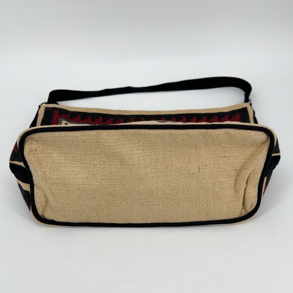 El Paso Saddle Blanket Co Shoulder Bag Aztec Print Woven Cotton Canvas Zip Top - Picture 4 of 9